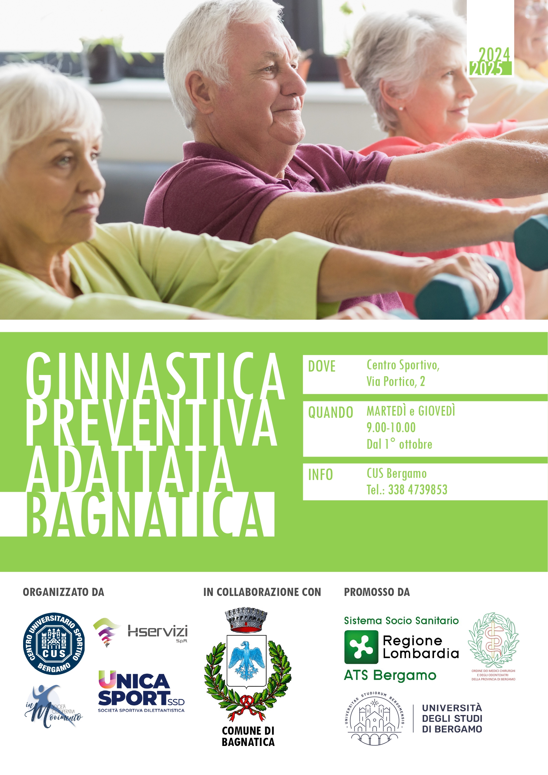 volantino Ginnastica preventiva adattata